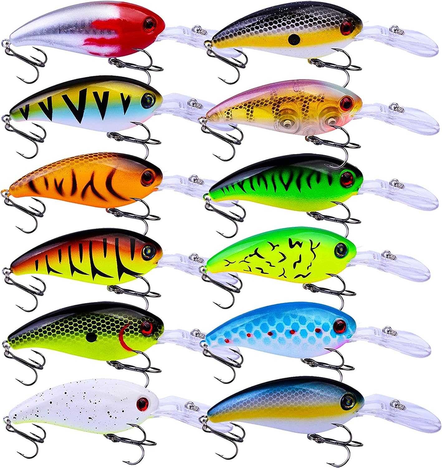 An image of a vibrant crankbait, which is highly effective in reaching deeper water depths.