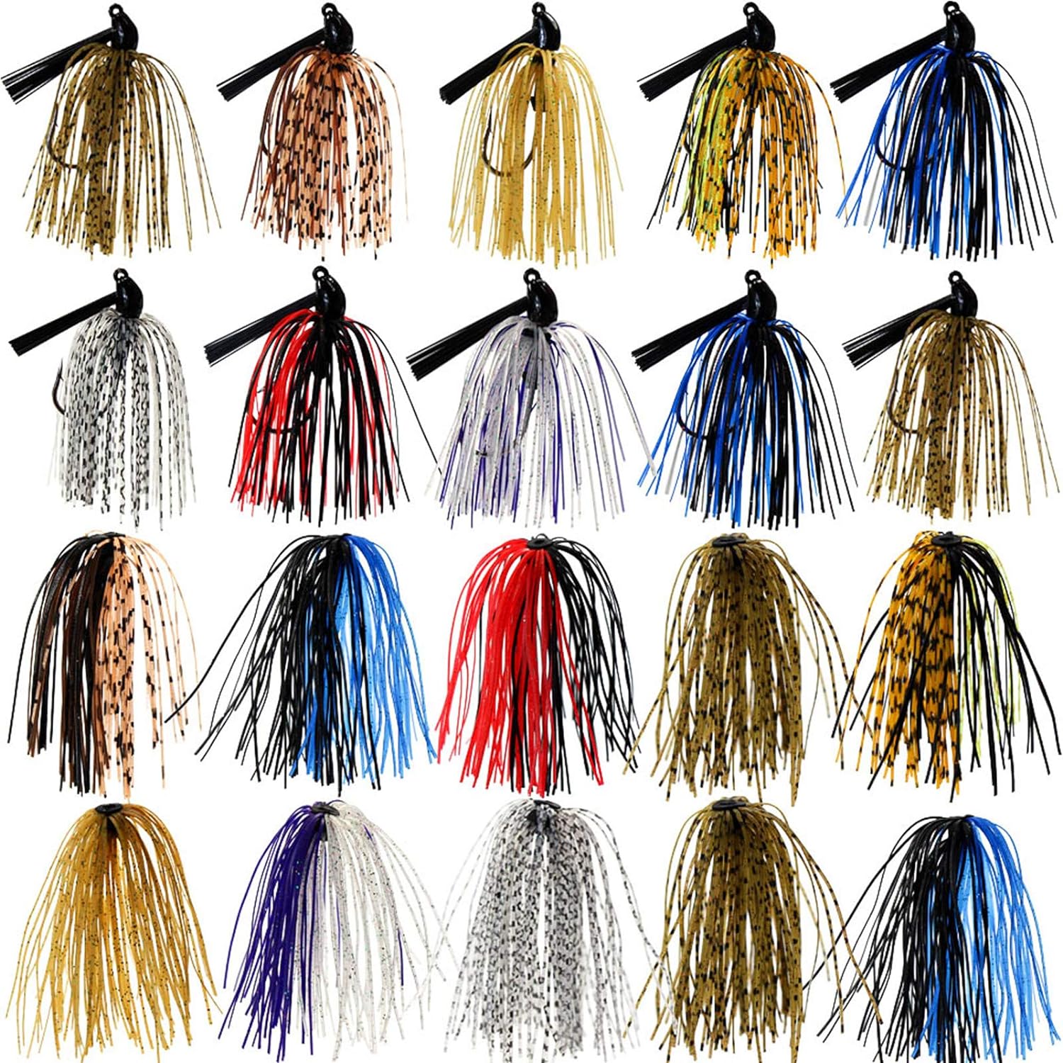 An image of various jigs, ideal for fishing in cover.