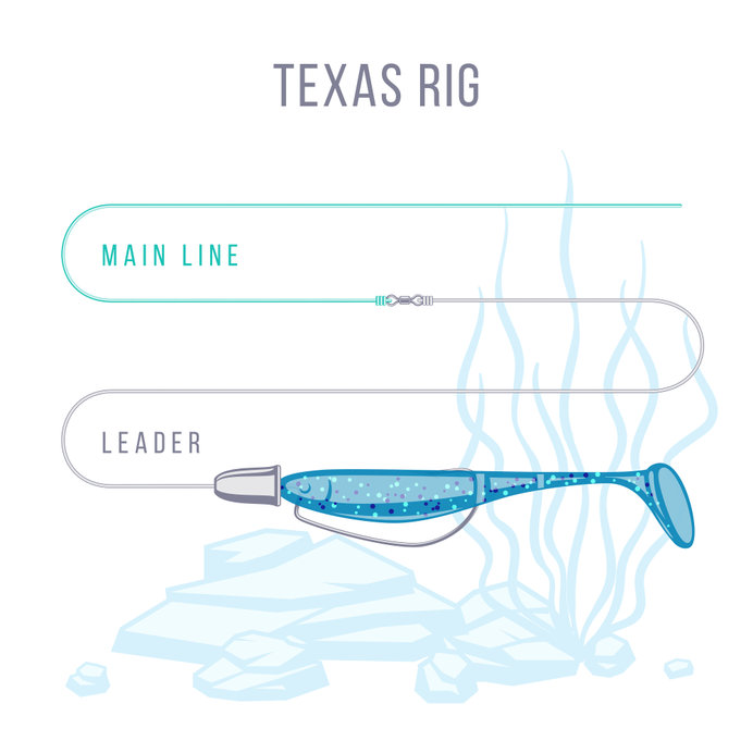 FISHING LOVERS) Texas-Rigs-for-Bass-Fishing-Leaders -with-Weights-Hooks-Rigged-Line-Kit - Fishing